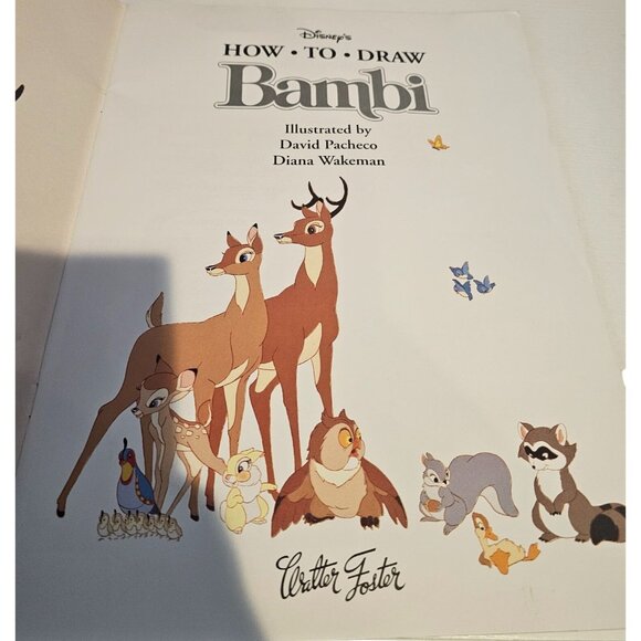 Disney How To Draw Bambi Drawing Book Illustrated Pacheco Wakeman Walter Foster - Picture 3 of 6